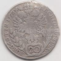 Ausztria 1772IC-SK 20Kr Ag "Mária Terézia" T:3 Austria 1772IC-SK 20 Kreuzer Ag "Maria Theresia" C:F