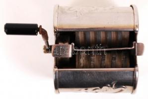 Ajax, Dr Steiner's patent antik borotvaélező?, működik, fém, 7×7×6 cm