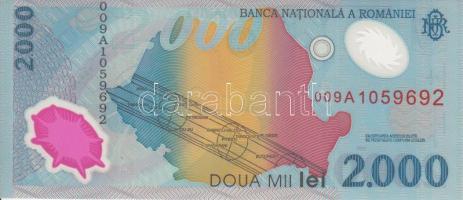 Románia 1999. 2000L (2x) "Napfogyatkozás" egymáshoz közeli sorszámok T:I Romania 1999. 2000 Lei (2x) "Solar eclipse" serial numbers close to each other C:UNC