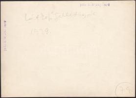 1929 Kinszki Imre (1901-1945): Látkép a Gellért hegyről. Vintage fotó, hátoldalán szerzői pecséttel ...