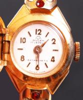 Buler 17 köves svájci női "ékszer" karóra, működik, rúgós, biztonsági lánc szakadt