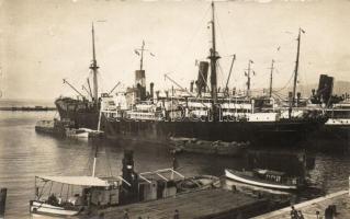 Batumi port, steam ship, photo