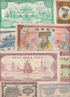 31db kínai égetési pénz többféle darabbal és értékkel! T:vegyes 31pcs of various chinese hell bank notes C:mixed