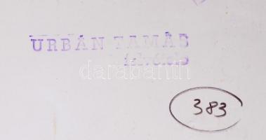 cca 1970 Urbán Tamás (1945): A Gagarin Hőerőmű hűtőtornyának építése csúszózsaluzással. Hátoldalán p...