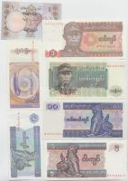 Myanmar/Burma/Pakisztán 7db klf modern bankjegy T:I Myanmar/Burma/Pakistan 7 pcs of different modern banknotes C:Unc