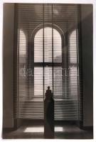 1968 Árokay József: Vonalak. Vintage fotó, hátoldalán feliratozott, 25x17cm