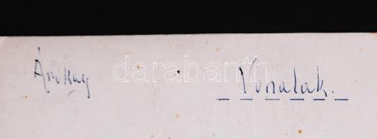 1968 Árokay József: Vonalak. Vintage fotó, hátoldalán feliratozott, 25x17cm