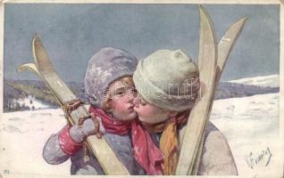 Skiing children s: K. Feiertag (small tear)
