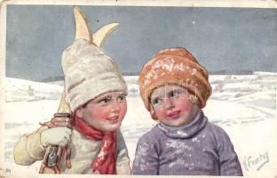 Skiing children s: K. Feiertag