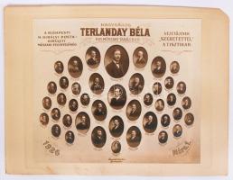 1926 A Budapesti M. Királyi Posta Kerületi Műszaki Felügyelőségének tisztikara. Tablókép 42db, nevekkel ellátott portréval, közte Kerny István portréjával, Goszleth István és fia műhelyéből, kartonra kasírozva, 20x23cm (24x31cm)