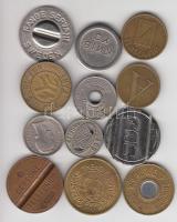 12db vegyes külföldi telefonérme és zseton T:2,2-