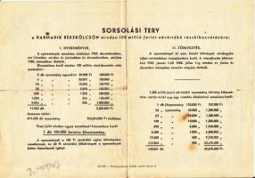 1952. "Harmadik Békekölcsön" nyereménykölcsön 50Ft-ról T:III(kis beszakadás)