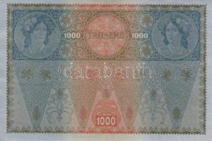 1902. 1000K (2x) sorszámkövető, piros "Deutschösterreich" bélyegzővel T:I-