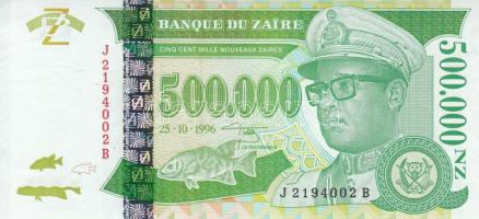 Zaire 1996. 500.000Z T:I Zaire 1996. 500.000 Zaires C:UNC