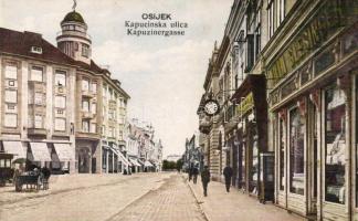 Eszék, Osijek; Kapucinska ulica / street, the sho of Glesinger (fl)
