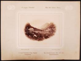 Tarpataki völgy a Rajner kunyhóval Divald Károly nagyméretű fotója kartonlapon. A magas Tátrából sor...