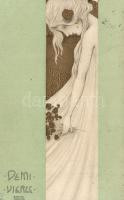 Demi Vierge litho Emb. s: Raphael Kirchner (b)