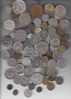 Átnézetlen vegyes fémpénz tétel ezüst érmékkel és jobb darabokkal! T:vegyes