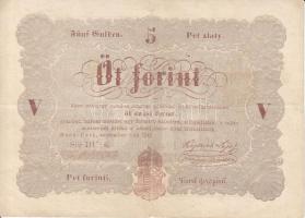 1848. 5Ft "Kossuth bankó" barna T:III