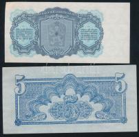 Csehszlovákia 1944. 5K + 1961. 3K T:I
Czechoslovakia 1944. 5 Korun + 1961. 3 Korun C:UNC