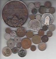 Vegyes fémpénz és emlékérem tétel jobb darabokkal! T:vegyes