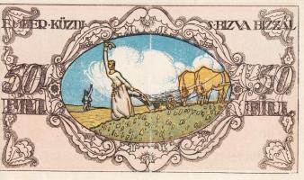 Miskolc 1919. 1K + Sopron 1919. 50f városi szükségpénz T:III