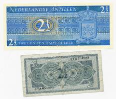 Hollandia 1949. 2 1/2G T:III + Holland Antillák 1970. 2 1/2G T:I
Netherlands 1949. 2 1/2 Gulden C:F ...