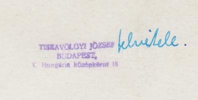 cca 1940 Tiszavölgyi József: Sebesült nagybőgők. Vintage felvétel, hátoldalán szerzői pecséttel, 17x...