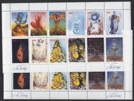 Ausztria 1996/1999 Adolf Tuma képzőművész által tervezett és aláírt 2 db 12-es és 1 db 40-es hajtott...