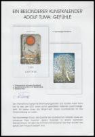 Ausztria 1996/1999 Adolf Tuma képzőművész által tervezett és aláírt 2 db 12-es és 1 db 40-es hajtott...