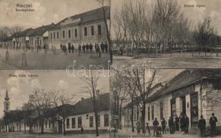 Kecel Hangya szövetkezet, községháza, Hősök ligete, iskola (EB)