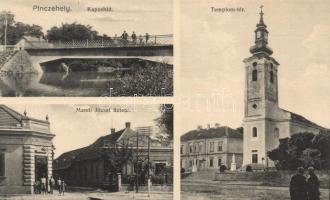 Pincehely, Templom tér, Mandl József üzlete, Kapos-híd