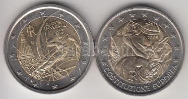 Olaszország 2005R. 2 "Európai Alkotmány" + 2006. 2 "Téli olimpia" T:1
Italy 20...
