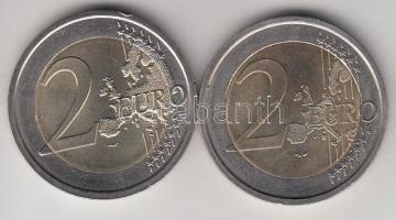 Olaszország 2004R. 2&#8364; "Világélelmezési Program" + 2008. 2 "Az Emberi Jogok Egyetemes Nyilatkozatának 60. évfordulója" T:1 Italy 2004R. 2 Euro "World Food Programme" + 2008. 2 Euro "60th Anniversary of the Universal Declaration of Human Rights C:UNC