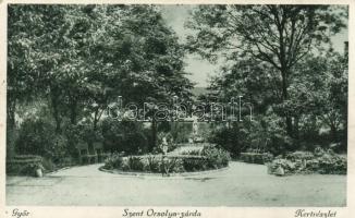 Győr Szent Orsolya zárda, kert