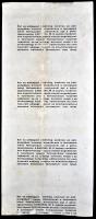 1946. 100.000AP három és fél bankjegyből álló egybefüggő ívtöredék, hiányzó hátlapi alapnyomattal T:...