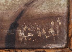 Kézdi jelzéssel: Virágcsendélet. Olaj, karton, jelzett, antik keretben, 30×26 cm