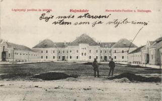 Hajmáskér, legénységi pavilon és istállók