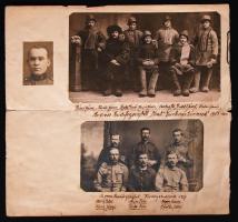 1917-1918 3db fotó az orosz hadifogságból, papírra ragasztva, feliratozva, datálva /  Photos from Russian captivity, Verkhne-Turinsk