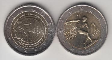 Görögország 2004. 2€ "Nyári Olimpia" T:2 + 2010. 2€ "Maratoni cs...