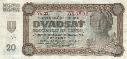 Szlovákia 1942. 20K + 1940. 50K + 1940. 100K T:III
Slovakia 1942. 20 Korun + 1940. 50 Korun + 1940. ...