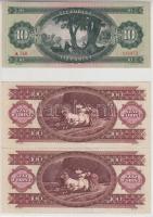 1949. 10Ft + 1993. 100Ft (2x) egymásutáni sorszámmal T:II