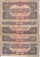 1944. 100P "A Vöröshadsereg Parancsnoksága" (5x) T:II-IV