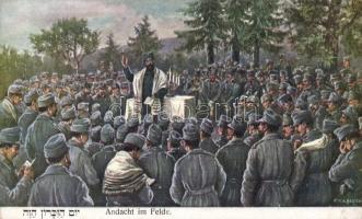 'Andacht im Felde' WWI Military, Judaica s: F. Kaskeline