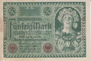 Német Birodalom/Weimari Köztársaság 1920. 50M T:II- Germany/Weimar Republic 1920. 50 Mark C:VF