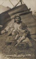 Gypsy woman with her children, folklore