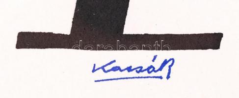 Kassák Lajos (1887-1967): Kompozíció.(Panderma kiadása) Szitanyomat, papír, jelzett, üvegezett keret...