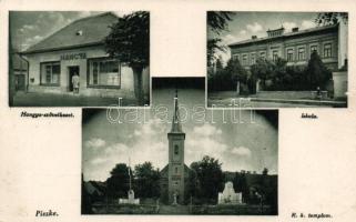 Piszke, Lábatlan; Hangya szövetkezet, iskola, templom