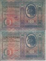 1913. 20K "1919. febr. - Zsombolyai Főszolgabíró" felülbélyegzéssel + 1945. 50P + 1912. 100K (2x), egyik felülbélyegzéssel T:III,III-