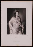 1864 Helena. Acélmetszet. Forrás: Friedrich Pecht: Goethe-Galerie. Charaktere aus Goethes Werken. Gezeichnet von Friedrich Pecht und Arthur von Ramberg, Fünfzig Blätter in Stahlstich mit erläuterndem Texte von Friedrich Pecht. Leipzig, 1864, F. A. Brockhaus. 28x20cm